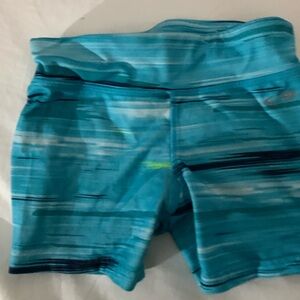 Ocean Blue Striped Athletic Shorts